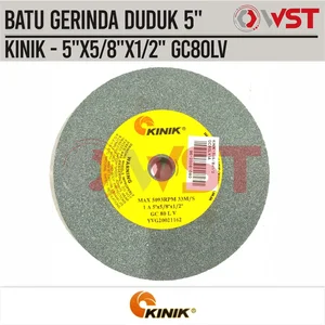 KINIK Batu Gerinda Duduk 5Inch GC80 / Batu Asah 5x5/8x1/2 Grit 80