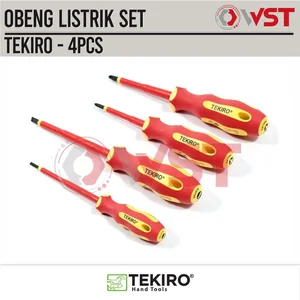 Tekiro Obeng Listrik Set 4pcs / Insulation Screwdriver Set 4 Pcs