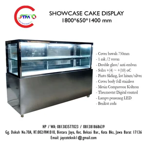 showcase cake display 1800*650*1400 mm