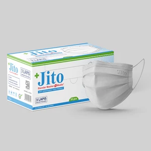 Jito Masker 3 Ply Sni Earloop Putih Untuk Industri - Masker Pernapasan Sekali Pakai 