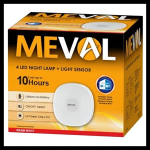  Meval 4 LED Night Light + Light Sensor