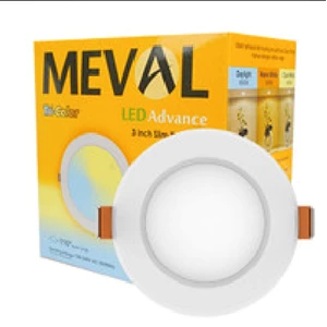 Lampu LED Meval Downlight  3W Round Tri Color