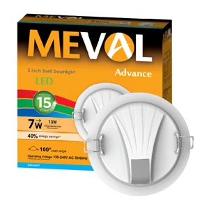 Lampu Led Meval Shell Downlight 5 Inc 7 Watt Putih