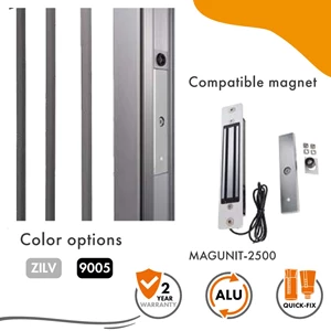 Aluminium finishing profile N-LINE-S-MAG- for sliding gates to combine with  MAGUNIT 