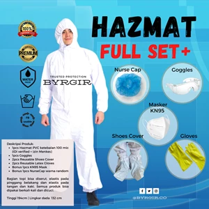 Hazmat Level 3 Lengkap Full Set Byrgir Baju Apd Coverall Bisa Dicuci