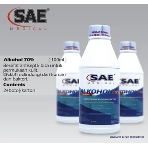 Alkohol Medis Sae 70 % 100 Ml Antiseptik