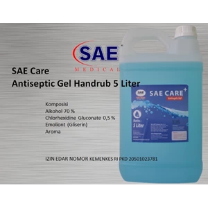 Hand Sanitizer Antiseptic Gel Handrub Sae 5 Liter