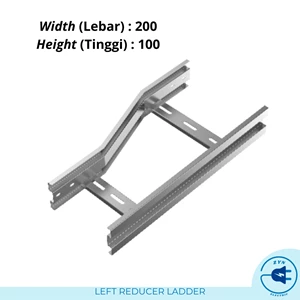 Kabel Tray Reducer Ladder Rata Kanan Lebar 200mm Tinggi 100mm
