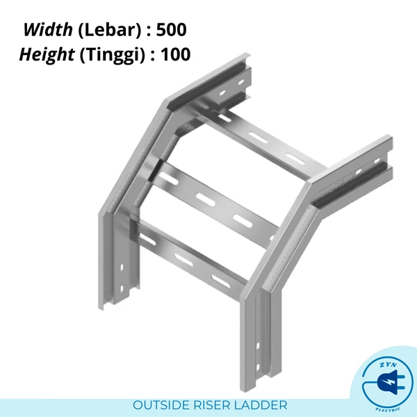 Outside Riser Tray / Ladder Ukuran Lebar x Tinggi 500x100 mm | ZYN Electric