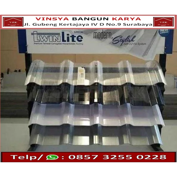 Atap Polycarbonate Twinlite Greca Tebal 6 mm