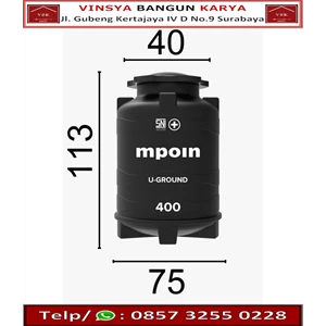 Tangki Air Mpoin U-Ground Ukuran 400 Liter