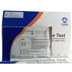 Alat Tes Narkoba Egens Drug Abuse Test Multi 7 Soma & K2 (AMP/MOP/THC/MET/BZO/SOMA/K2) EGDOAMK73 Tipe Cassette (1 Box 25T)