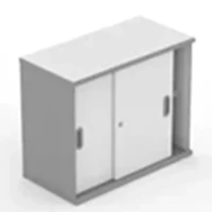 UNO Classic Sliding Door File Cabinet Type Grey UST 1382 - Beech/Black UST 1332