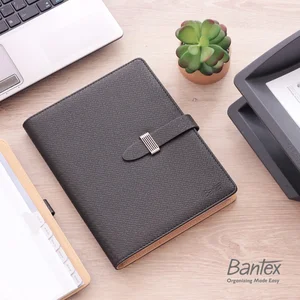 Buku Agenda Planner Bantex Black Leather 749110 Min. 10 Pcs