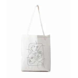 Totebag Kanvas Line Art 40 X 35 Cm (Min. 12 Pcs)