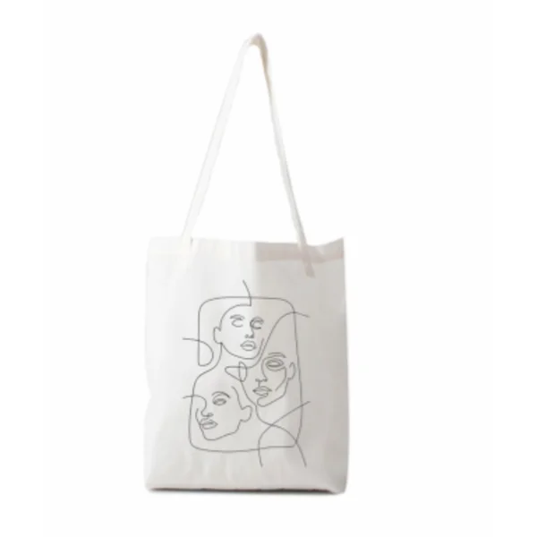 Totebag Kanvas Line Art 40 X 35 Cm (Min. 12 Pcs)