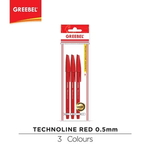 GREEBEL Ballpen Technoline 0.5 Red (3 Pcs) Min. 12 Pcs