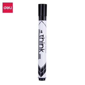 Spidol Papan Tulis Deli EU00120 Dry Erase Marker Black Min. 12 Pcs