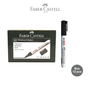 Spidol Papan Tulis Faber-Castell Whiteboard Marker Pen Eco Black Ink (12 Pcs) Min. 12 Pcs