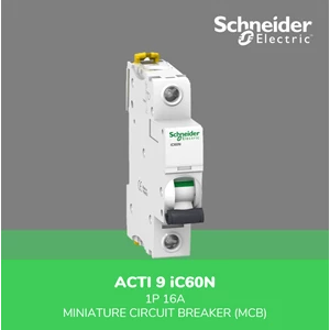 MCB Miniature Circuit Breaker Schneider Electric Acti 9 iC60N 1P 16A