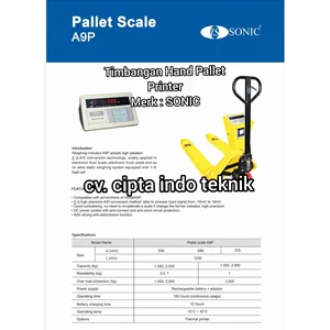 Hand Pallet Scale - Timbangan Digital 2 Ton 