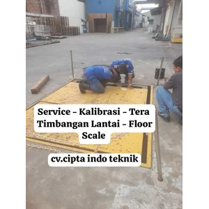 Timbangan Lantai Floor Scale 20 Ton Industri Kualitas Heavy Duty - Service + Tera 