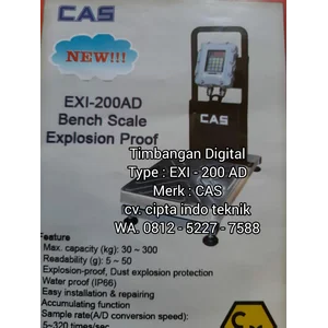 Timbangan Digital EXI 200 AD CAS 300 Kg x 50 gram Explosion Proof - ATEX 