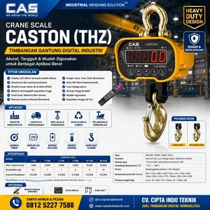Timbangan Gantung / Crane Scale 15 Ton x 10 Kg Caston THZ Merk CAS - Remote Controller 
