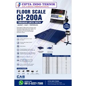 TIMBANGAN LANTAI 2 TON MERK CAS TYPE CI 200 A SIZE 2 M X 1.5 M