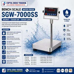  TIMBANGAN LANTAI WATERPROOF SGW 7000 SS GSC 150 Kg 