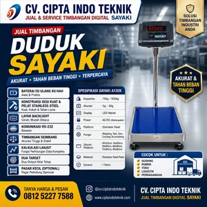 Timbangan Lantai 100 Kg +Pagar / Service / Tera Timbangan