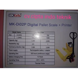 Hand Pallet  Timbangan Printer Merk MK CELLS 