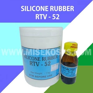 Silicone Rubber Rtv 52 (Toples 1Kg) + Catalyst Blue (Botol 40Gr)