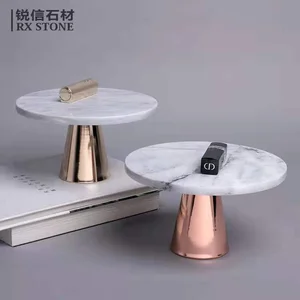 Cake Stand Marmer / Cake Stand Marble / Cake Stand / Cake Stand Kue - Putih