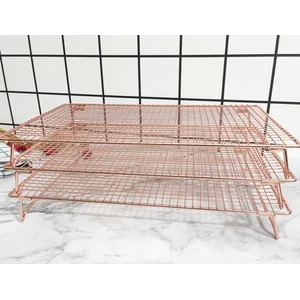 Cooling Rack Stainless Rose Gold / Rak Tatakan Pendingin Kue Besar