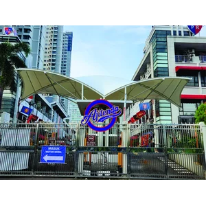 TENSILE MEMBRANE ATAP TENDA MEMBRANE CANOPI AWNING CARPORT TENDA PAYUNG ROOFTOP Type 650gsm 750gsm 850gsm 950gsm 1000gsm dan ukuran sesuai permintaan