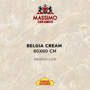Keramik Lantai Massimo Belgia Cream 60 X 60 Cm
