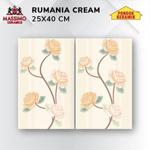 Keramik Lantai Massimo Rumania Cream 25 X 40 Cm
