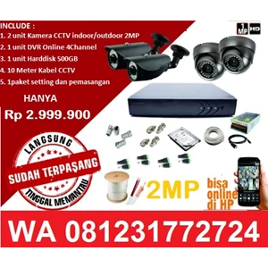 Kamera CCTV /  Paket Lengkap Pemasangan CCTV ONLINE (CCTV bisa cek dr Handphone )