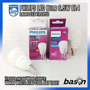 Lampu Bohlam Led Philips Led 6.5-40W E14 2700K 230V B35 Cl