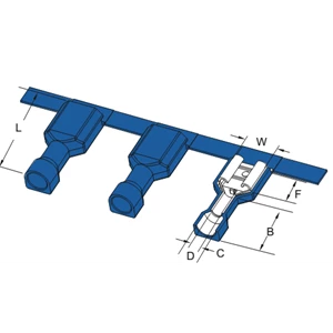 Plastic Strip Nylon-Fully Insulated Twin Wire Female Disconnectors