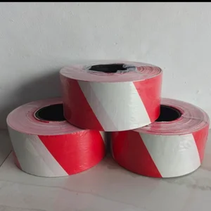 Barricade Tape Plastik 3 Inch x 300 M Merah/ Putih