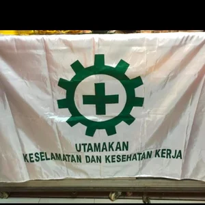 Bendera safety K3 Keselamatan BAHAN SATIN ASAHI