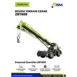 Rough Terrain Crane Zoomlion ZRT600 Kapasitas 45 Ton