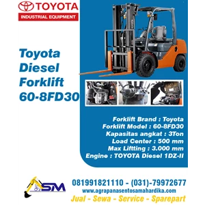 Forklift Diesel Toyota Kapasitas 3 Ton