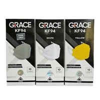 Masker Pernapasan Grace Kf94 4 Ply Dark Grey