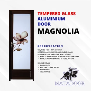 Aluminium Door MATADOOR with Tempered Glass 70x200cm