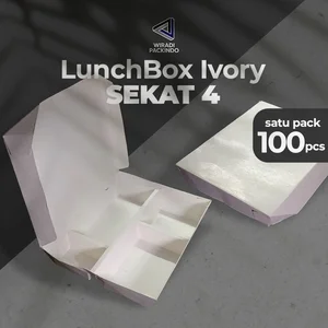 Paper Lunch box Sekat 4 - Kertas Lunch Box Sekat 4 - Food Grade Paper