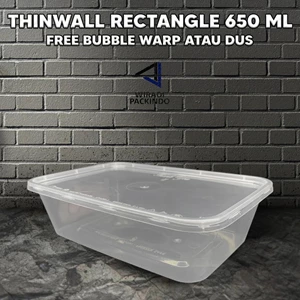 Kotak Makan Thinwall Box 650 ml - Food Container Premium (25 Pcs)
