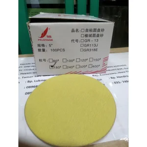 Kertas Amplas Bulat Velcro 5 Inch Grit P180 / P320